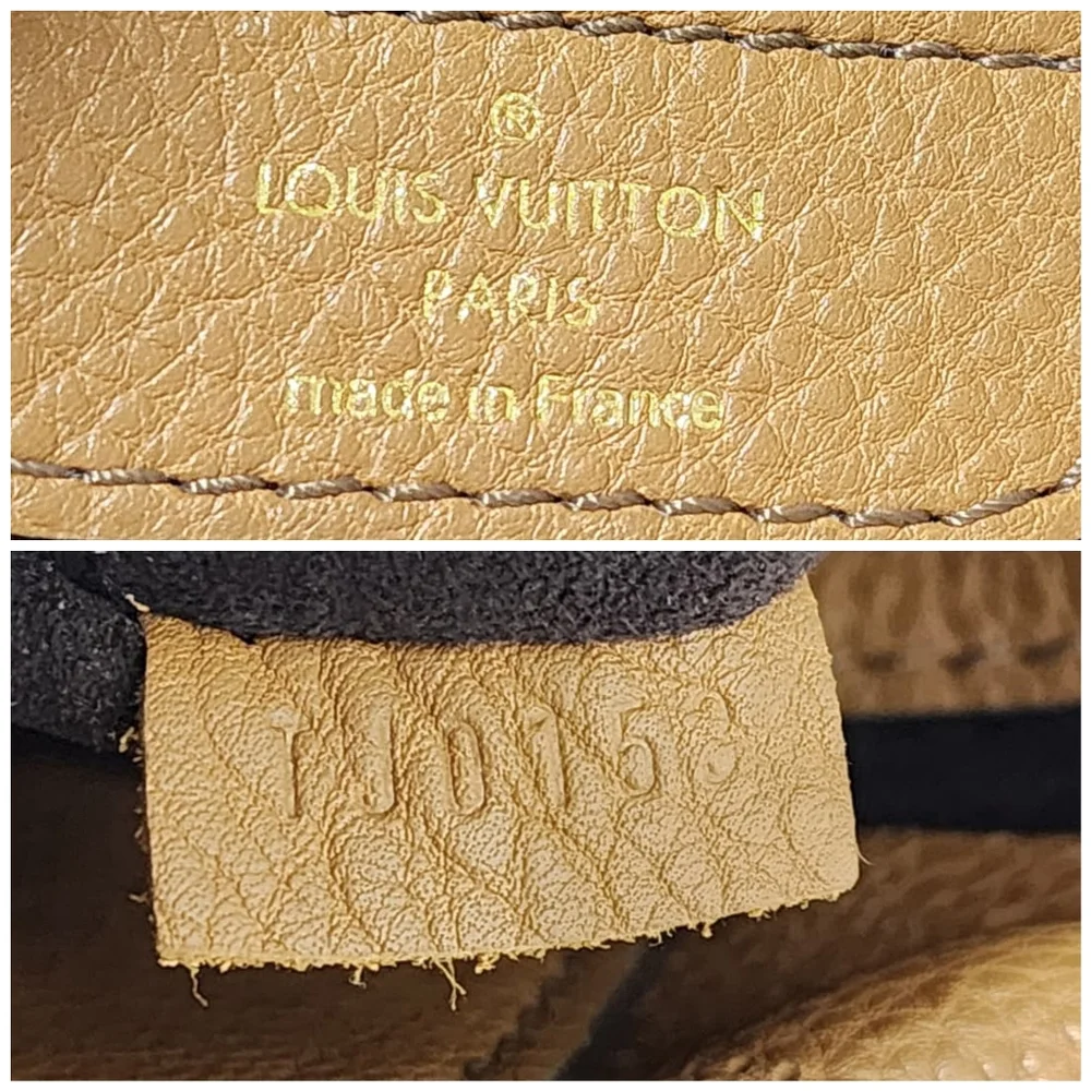 LOUIS VUITTON Mahina L Hobo Bag Brown